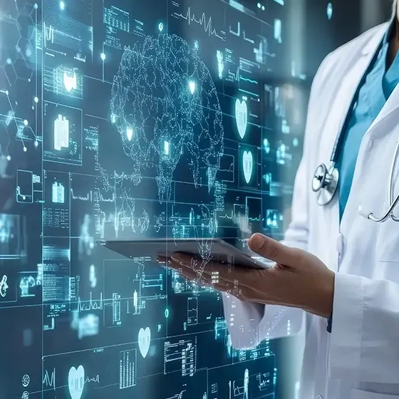 a doctor holding a tablet AI Driver Coordination