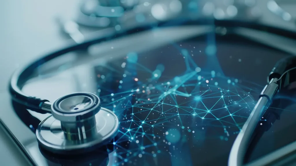 Stethoscope on digital medical interface at CIMSS